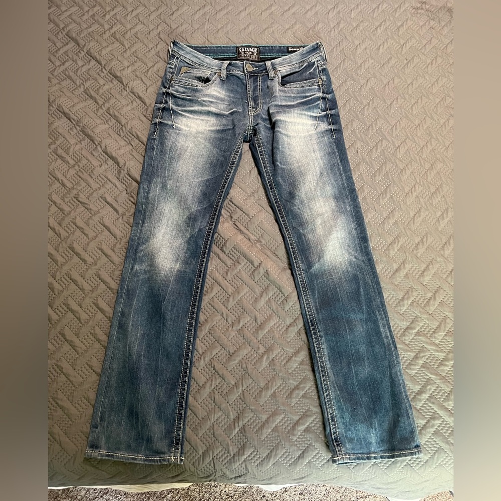 Buckle Men's Slim Straight Jeans - Blue